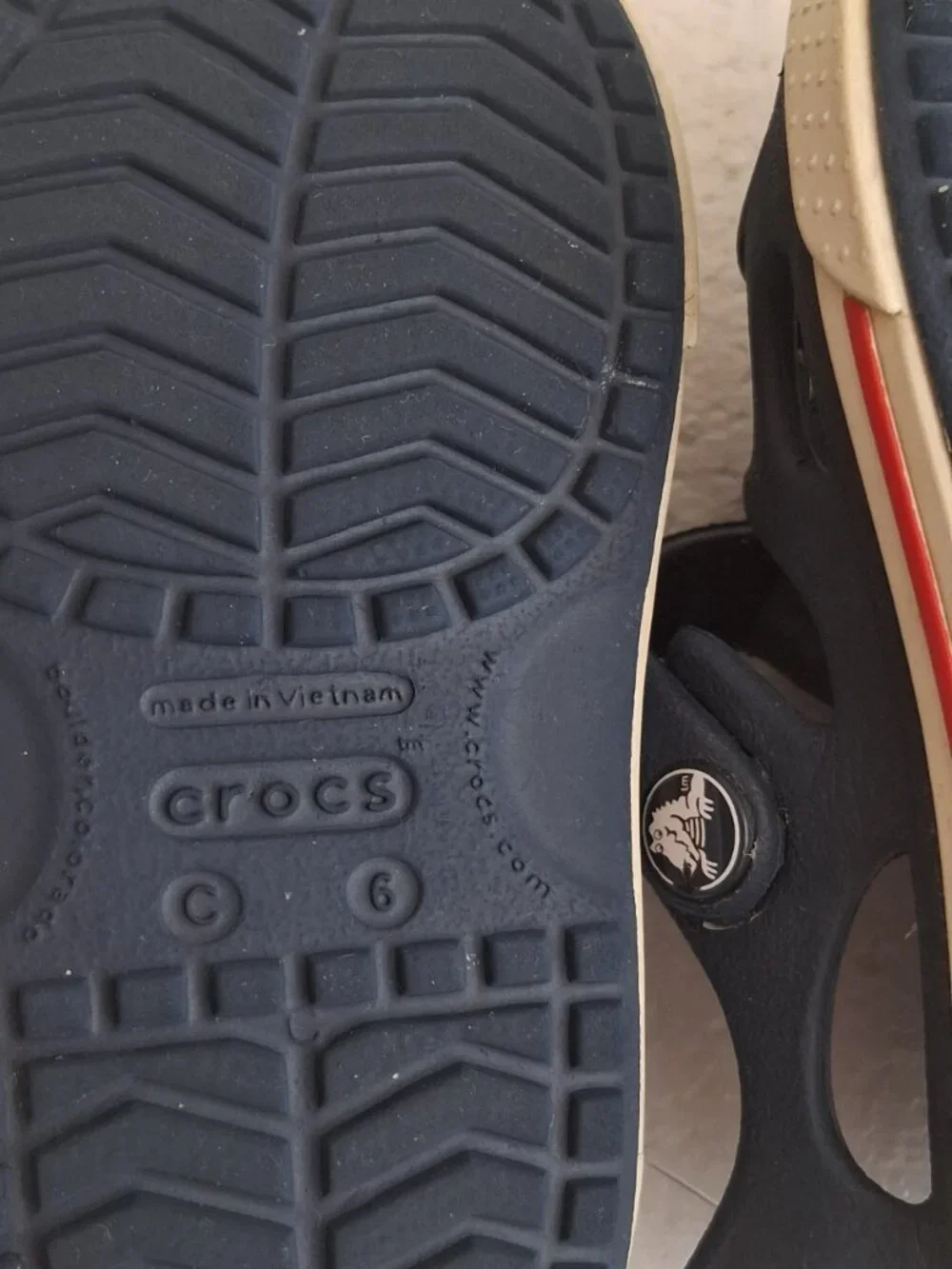 Toddler Unisex Navy Blue Crocs C6 Open Toe Sandals Pre-Owned